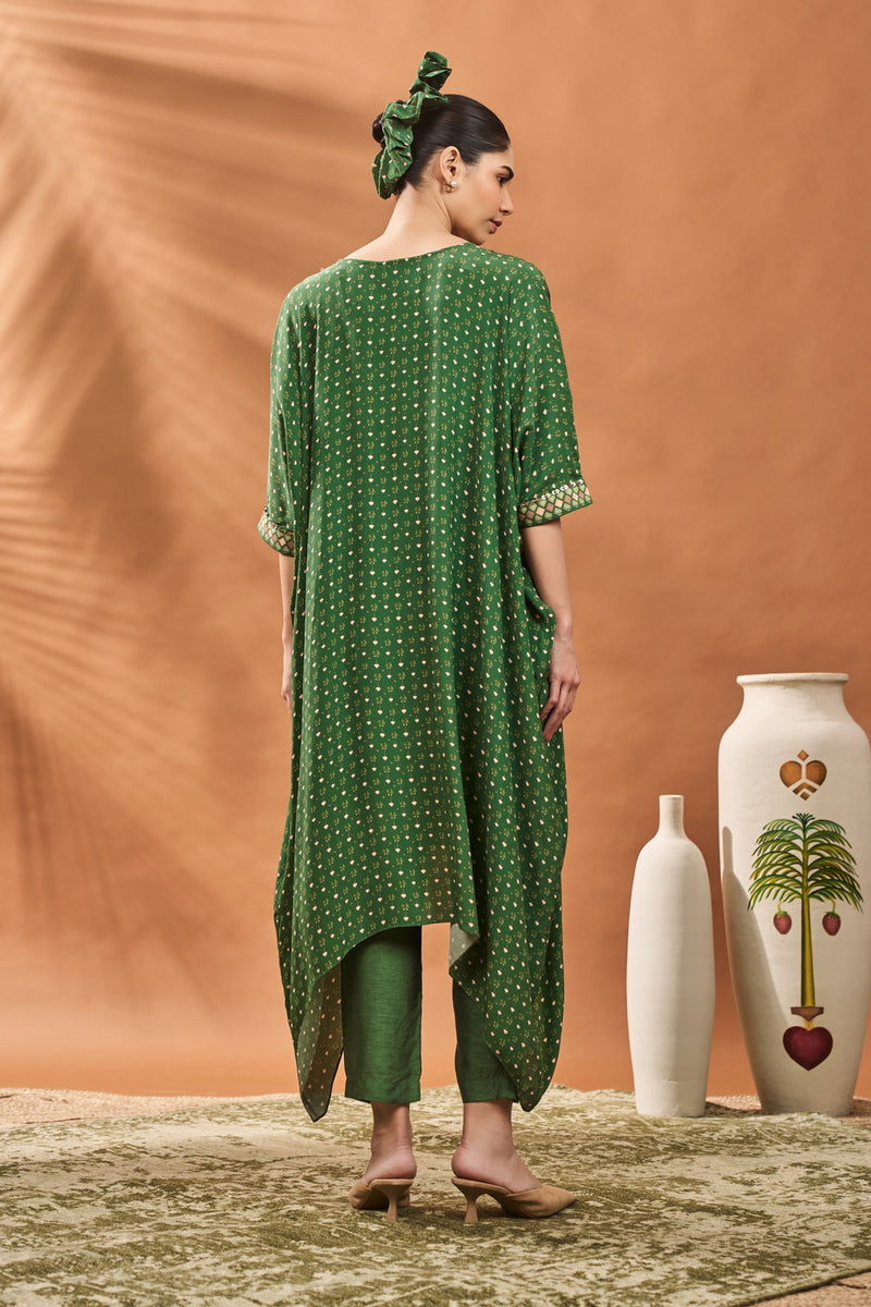 GREEN TREE OF HEARTS TUNIC SET