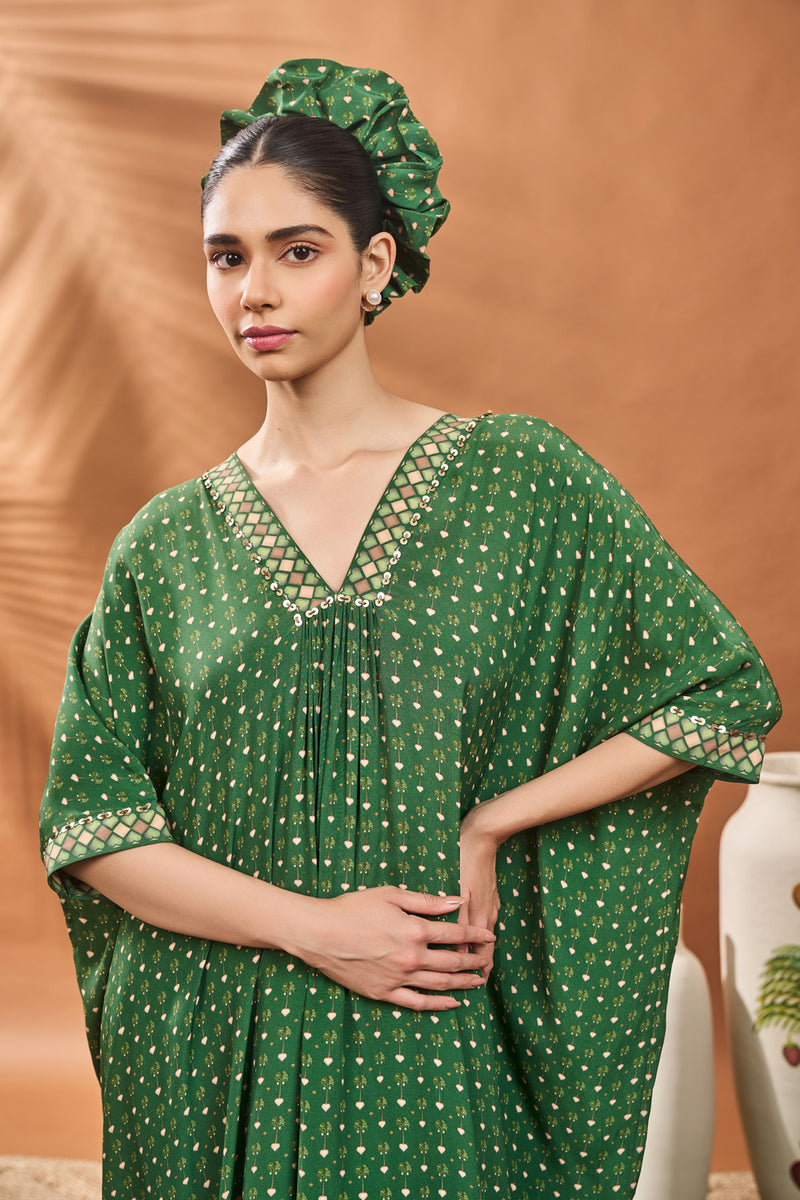 GREEN TREE OF HEARTS TUNIC SET