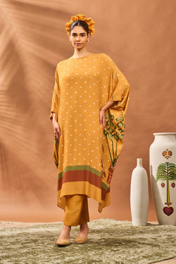 YELLOW SPADES BLOSSOM KURTA SET
