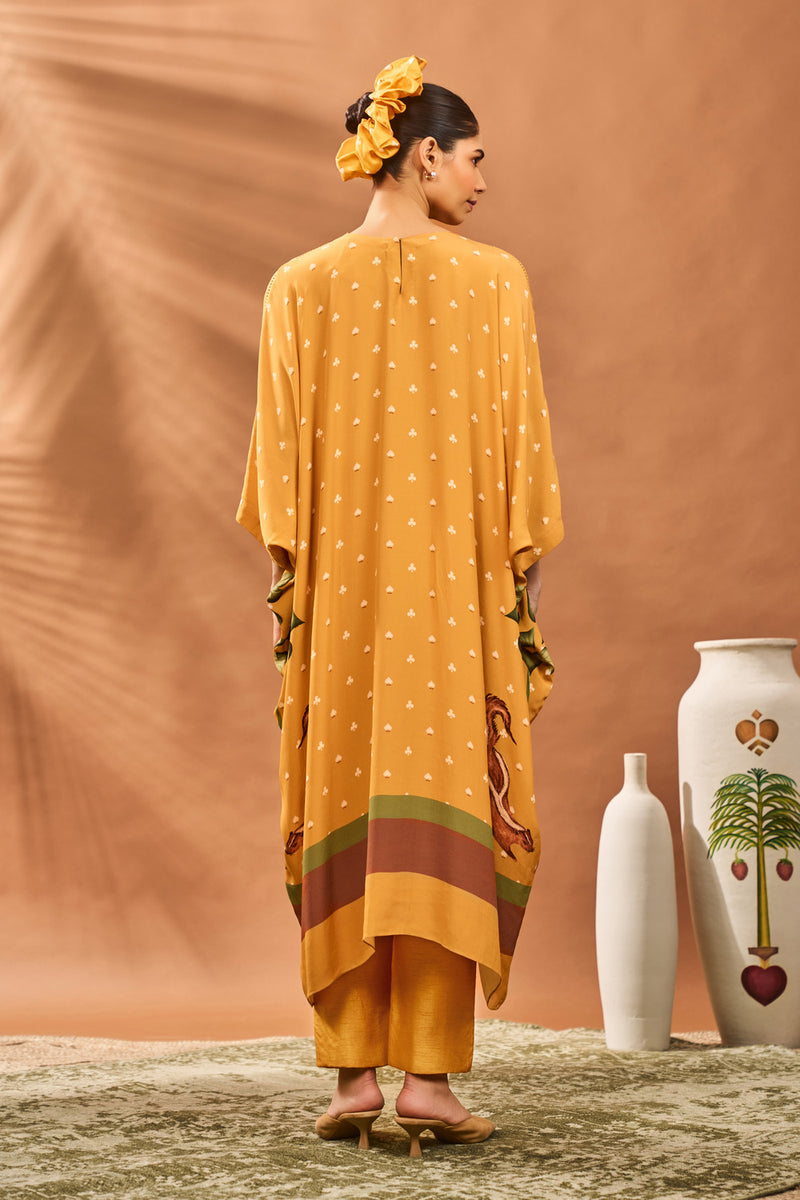YELLOW SPADES BLOSSOM KURTA SET