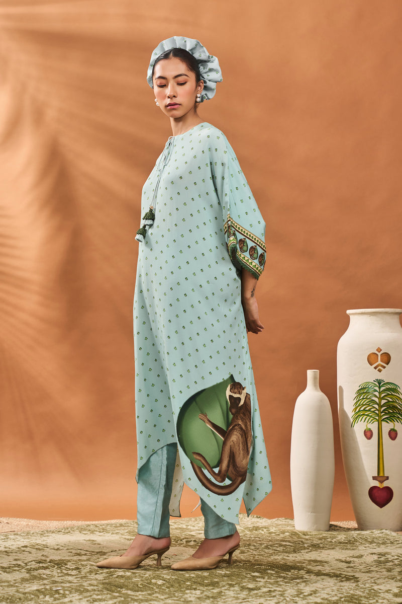 BLUE ACE OF SPADES KURTA SET