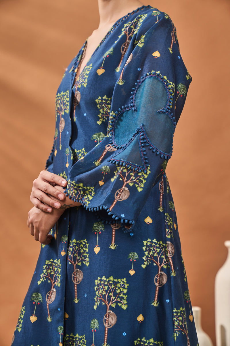 INDIGO WILDSCAPE TUNIC SET