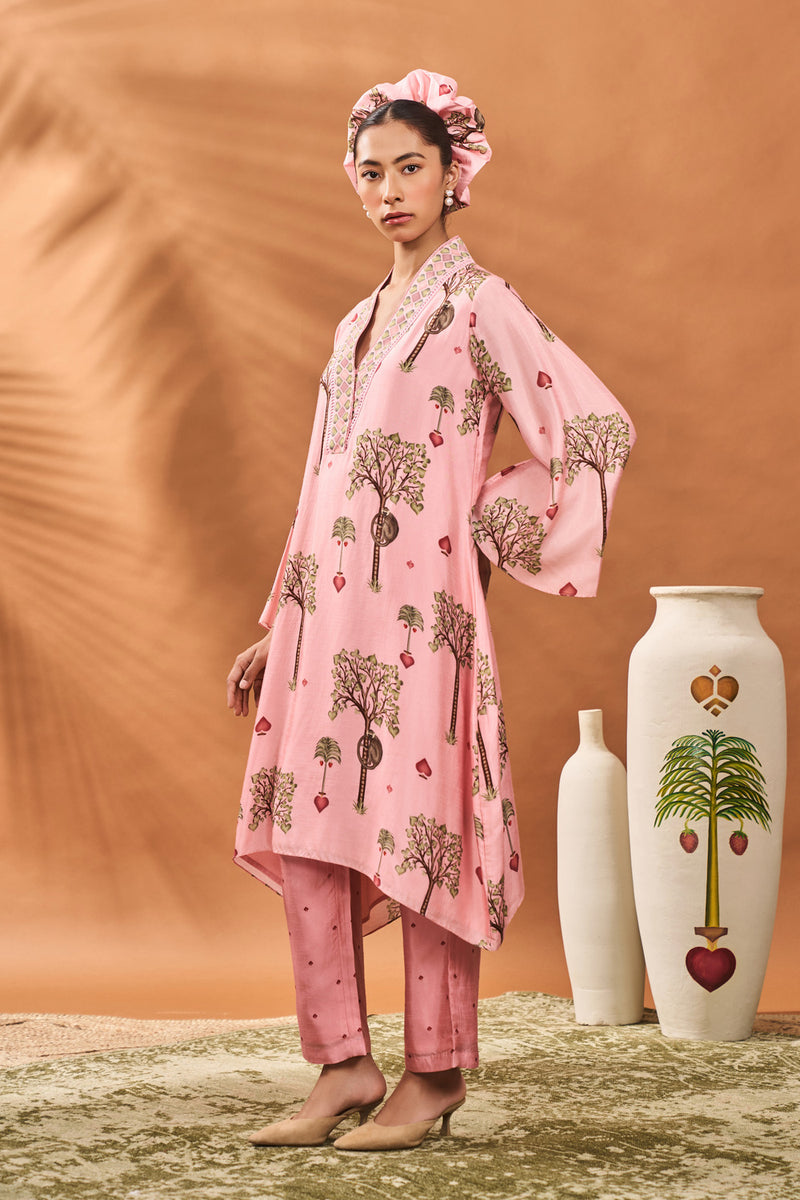 PINK WILDSCAPE TUNIC SET