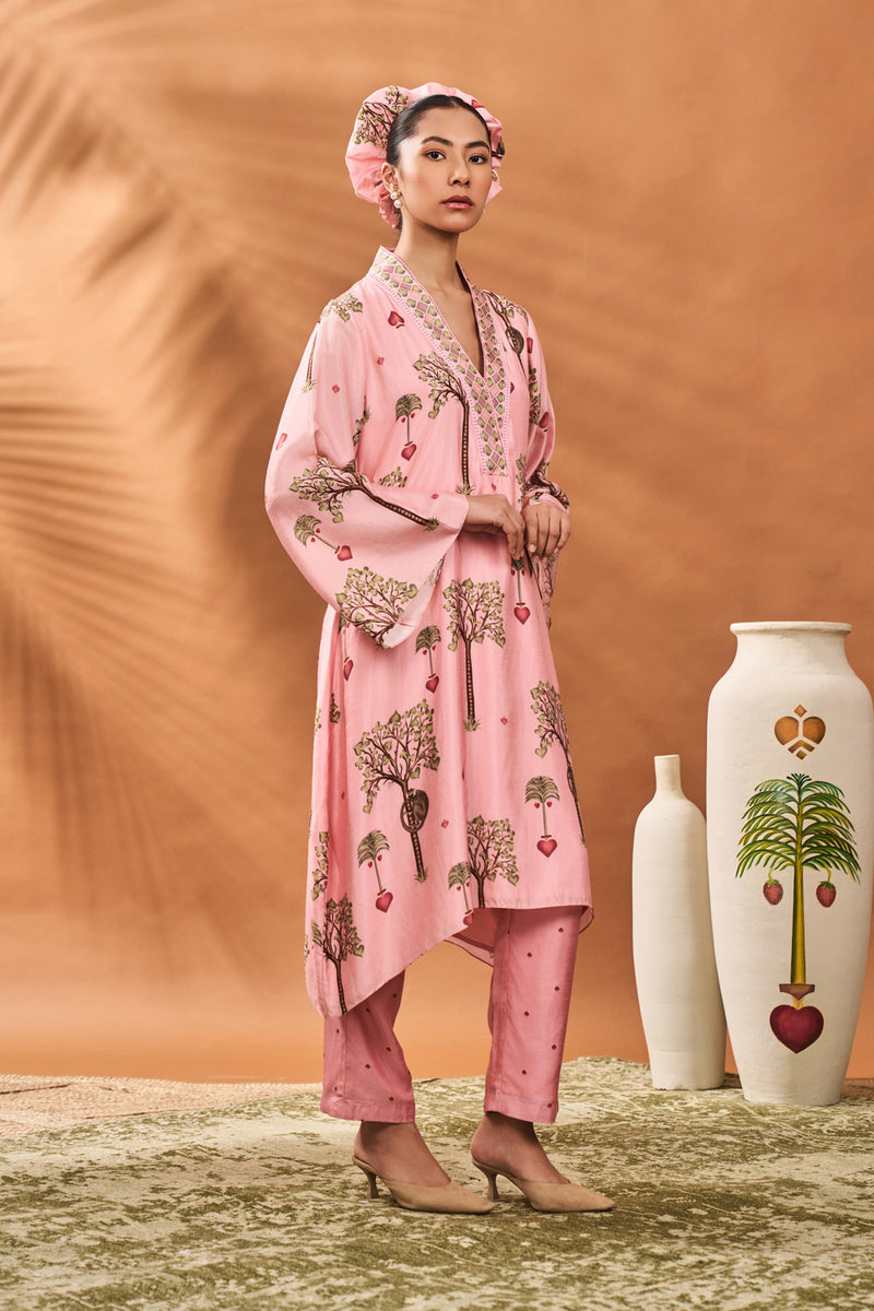 PINK WILDSCAPE TUNIC SET
