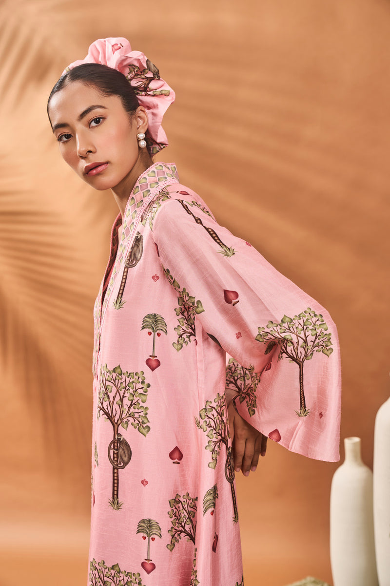 PINK WILDSCAPE TUNIC SET