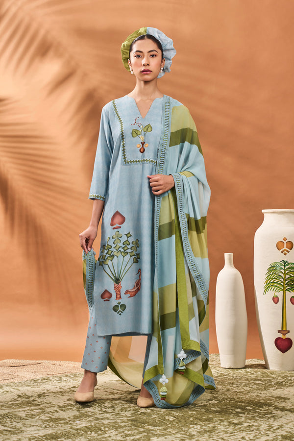 POWDER BLUE SPADES BLOSSOM CKD