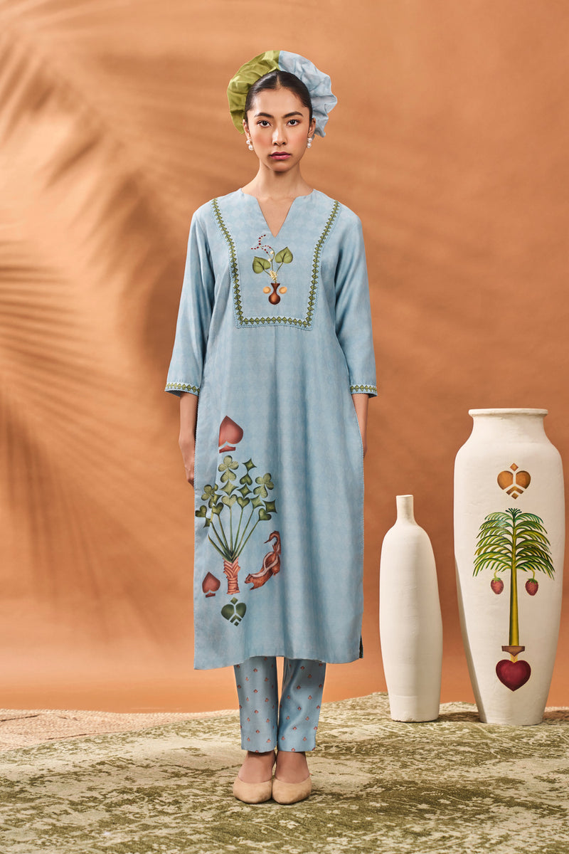 POWDER BLUE SPADES BLOSSOM CKD