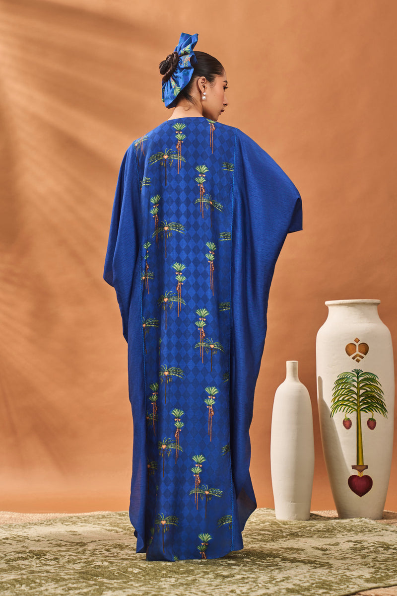 NAVY BLOOMING BOARD KAFTAN