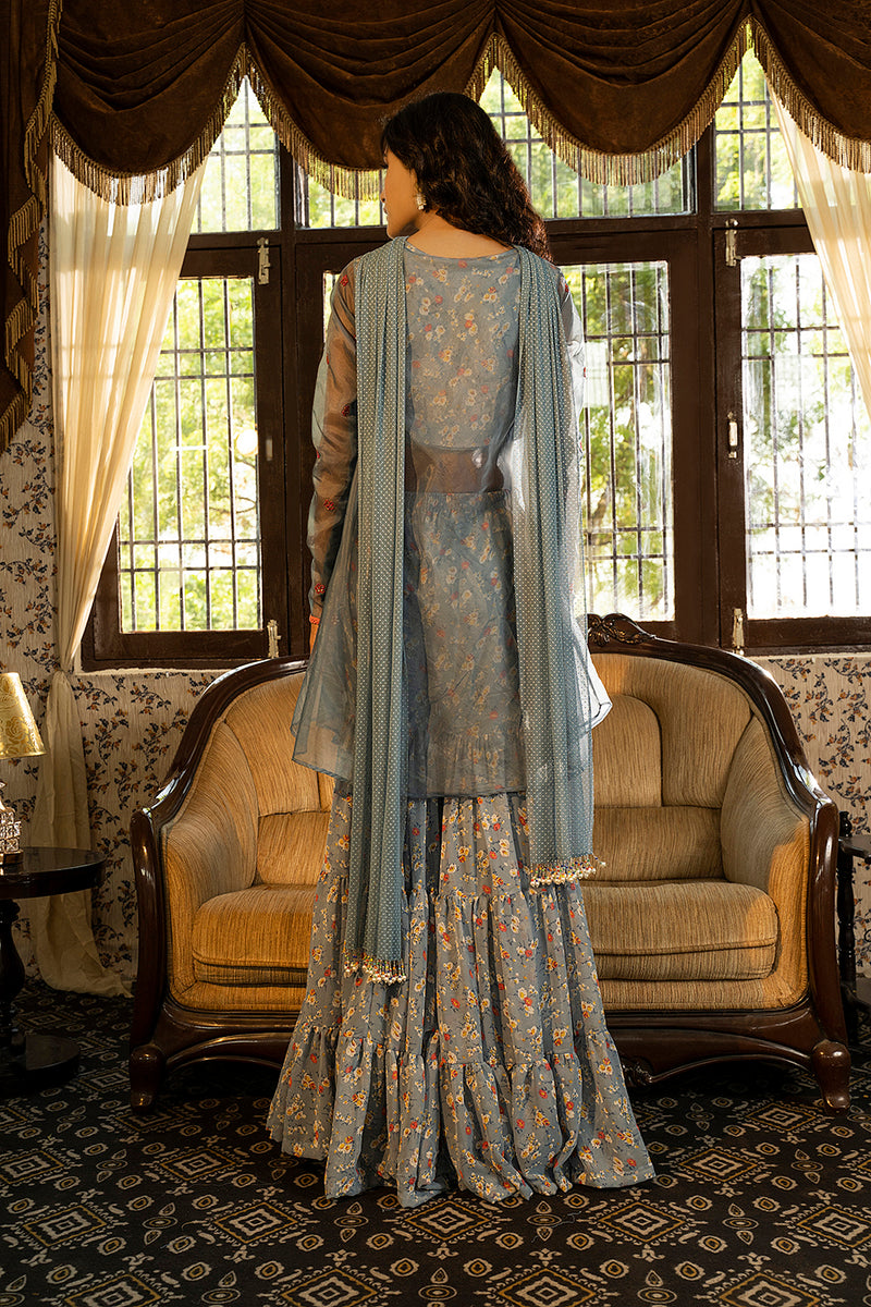 Georgette Sharara Suit with Dupatta