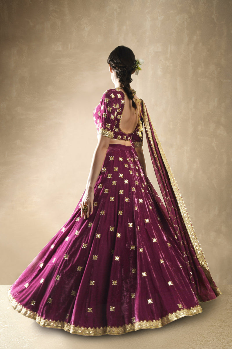 Pomegranate Lehenga Set