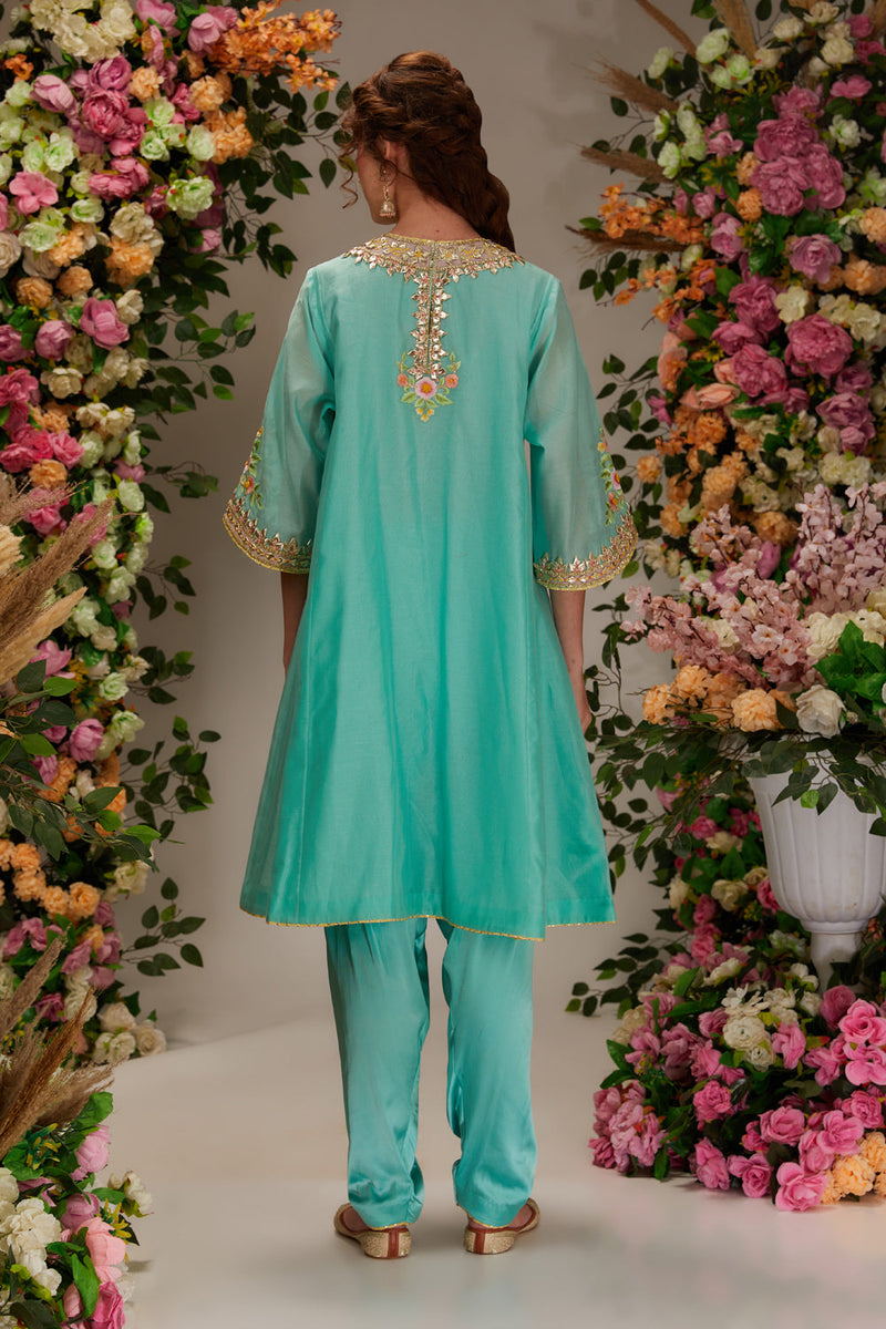 Turquoise Kurta Set