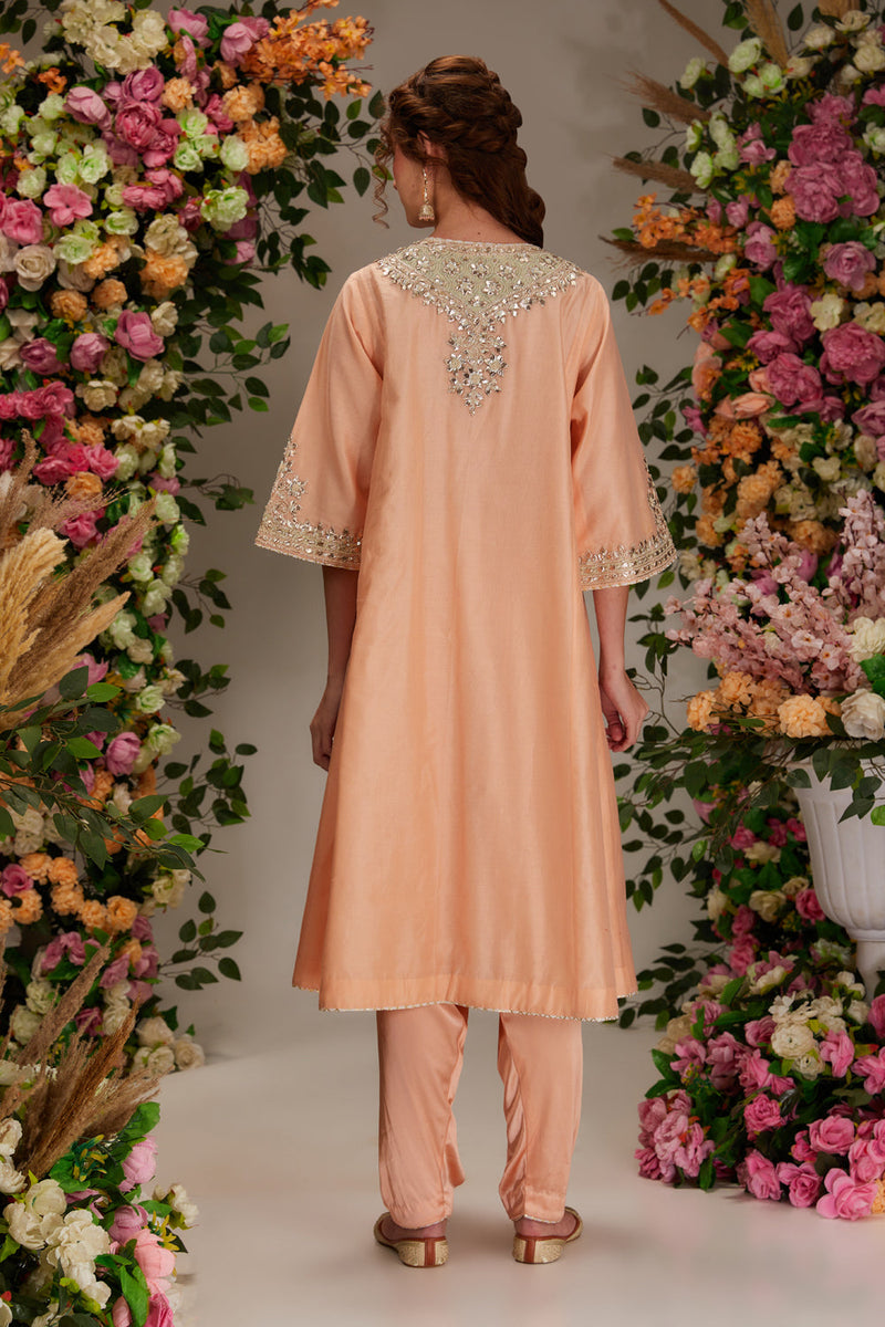 Peach Kurta Set