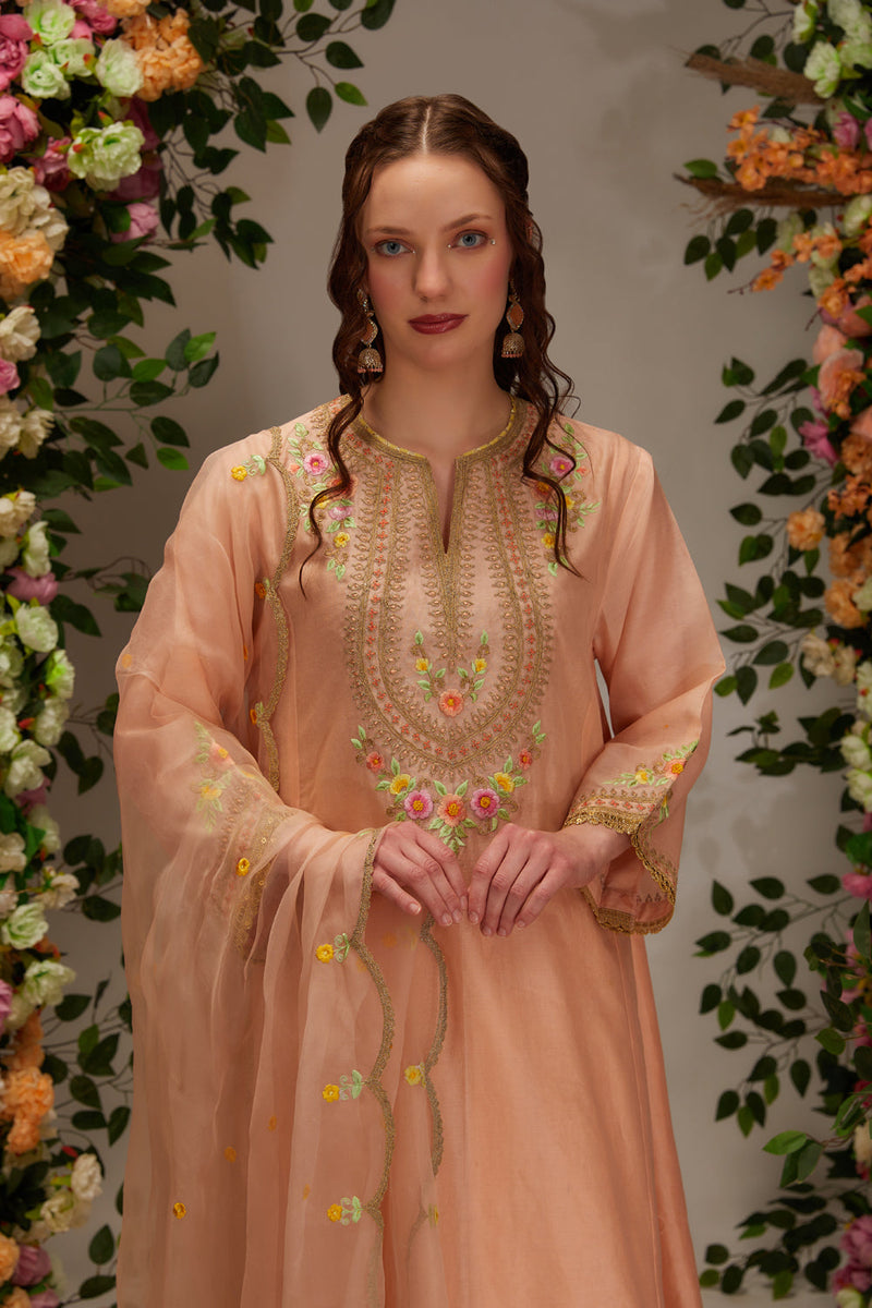Peach Kurta Set