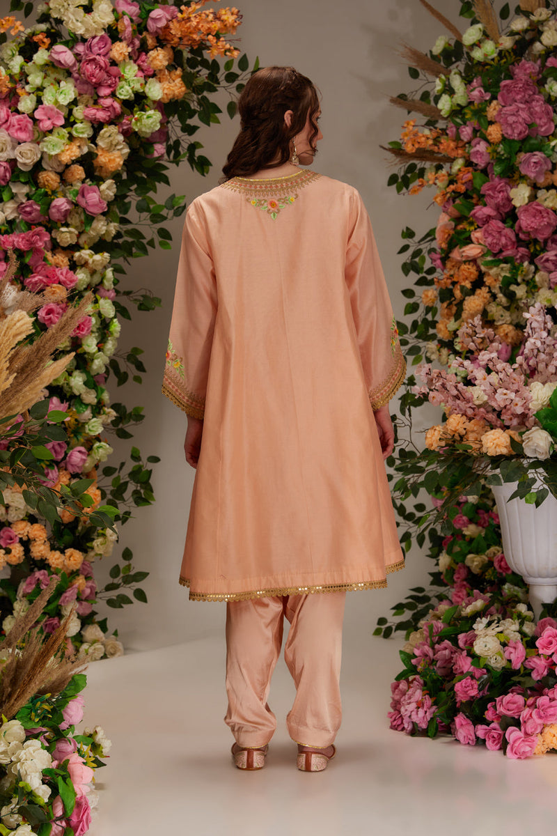 Peach Kurta Set
