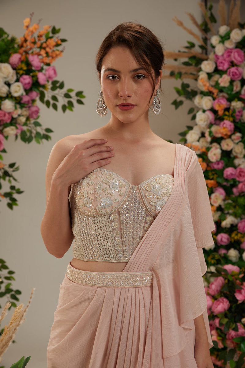 Pink Saree Set