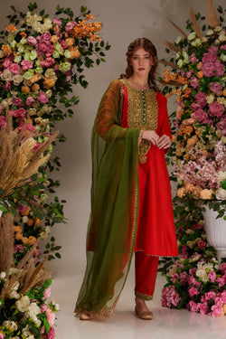Orange Kurta Set