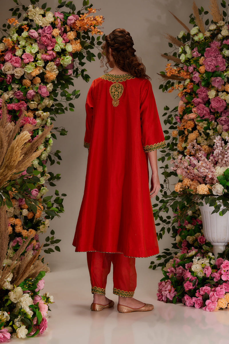 Orange Kurta Set