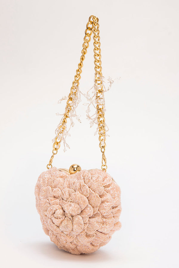ISA BEADED HEART CLUTCH – BLUSH