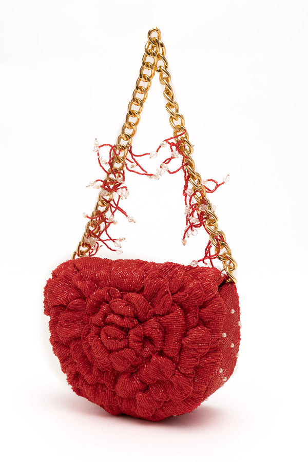 COCO BEADED MINI – CRIMZON RED