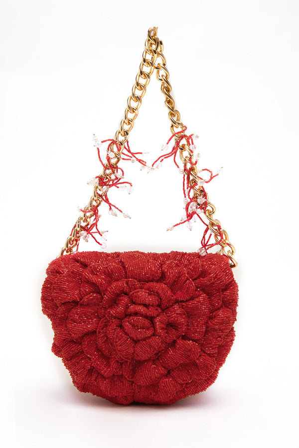 COCO BEADED MINI – CRIMZON RED