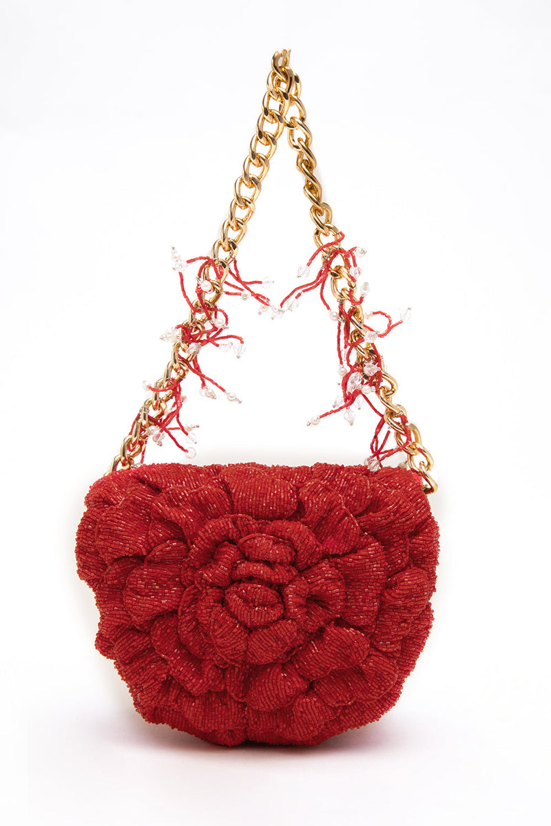 COCO BEADED MINI – CRIMZON RED