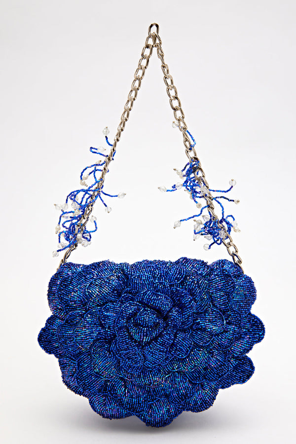 COCO MINI BEADED SLING – ELECTRIC BLUE