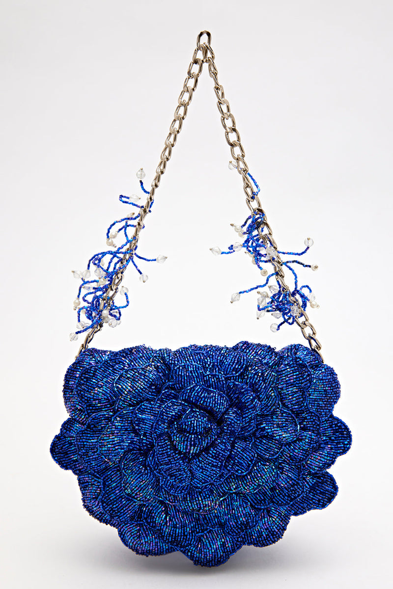 COCO MINI BEADED SLING – ELECTRIC BLUE