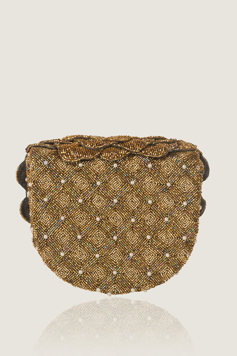 COCO MINI BEADED SLING – GOLD