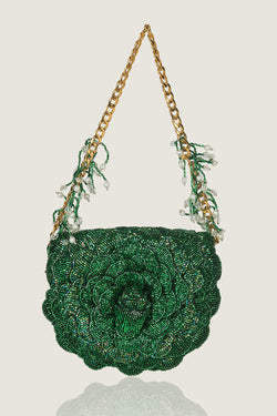 COCO MINI BEADED MINI SLING – GREEN