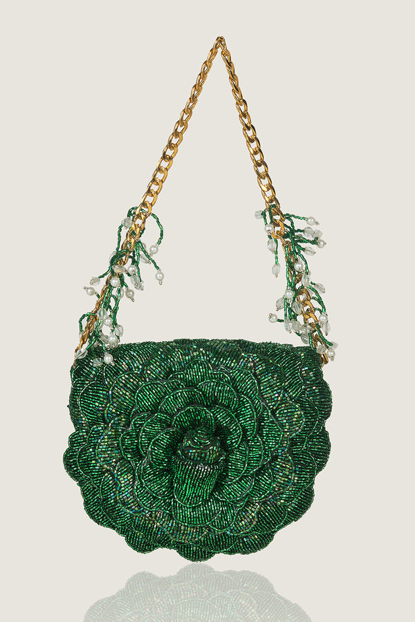 COCO MINI BEADED MINI SLING – GREEN