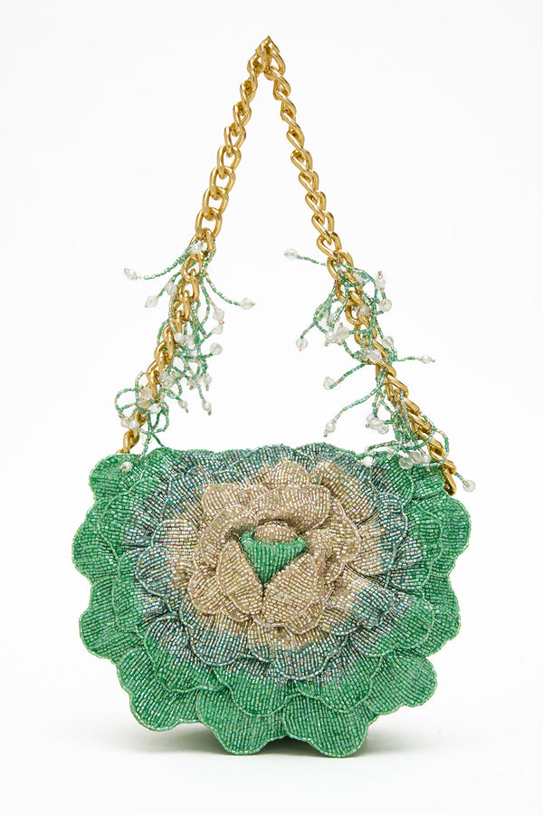 COCO MINI BEADED SLING – JADE GREEN