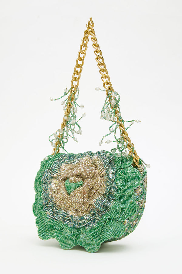 COCO MINI BEADED SLING – JADE GREEN