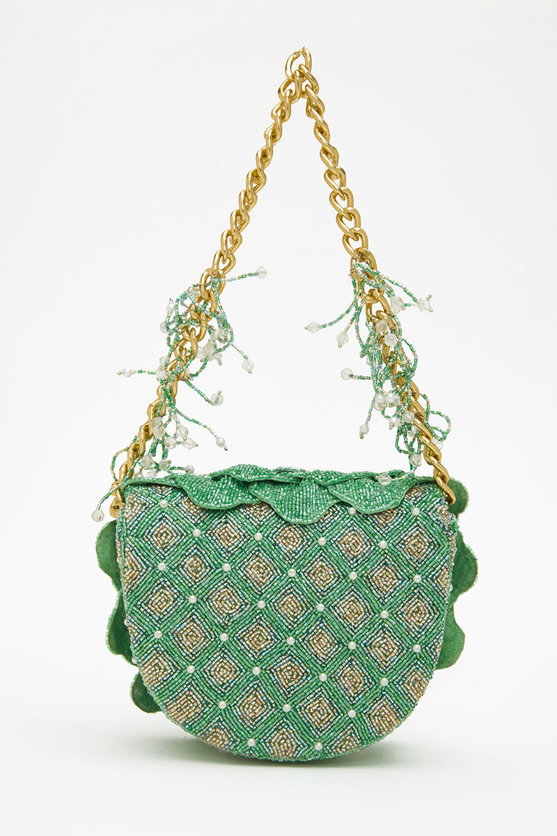 COCO MINI BEADED SLING – JADE GREEN