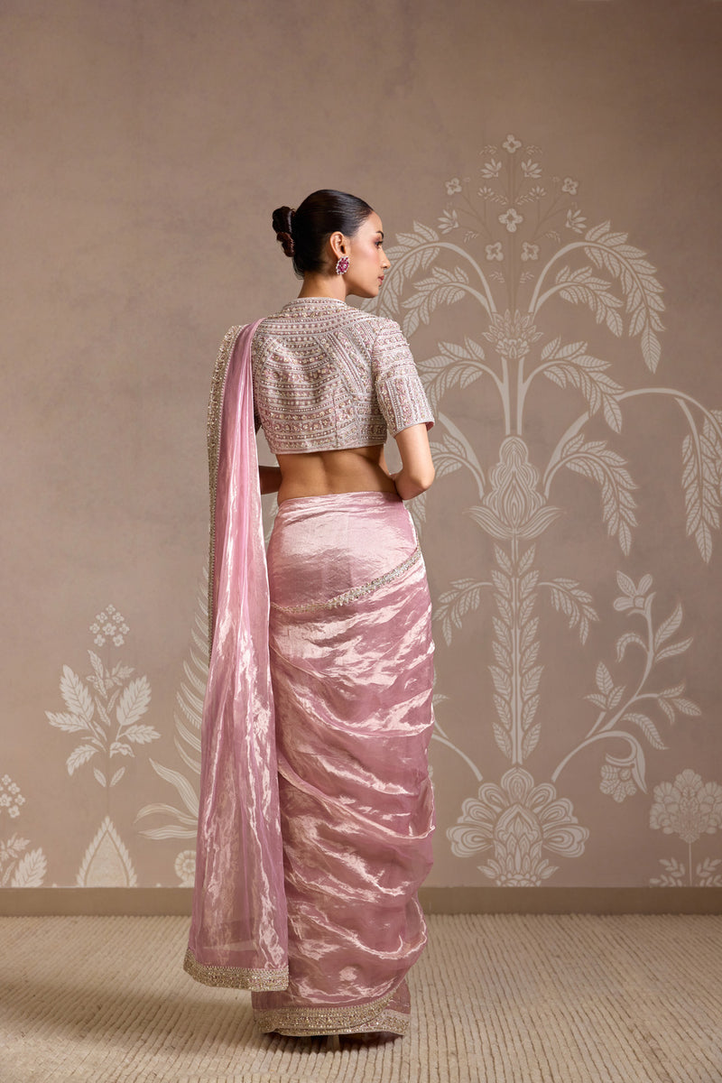 LILAC GOLD SAREE SET