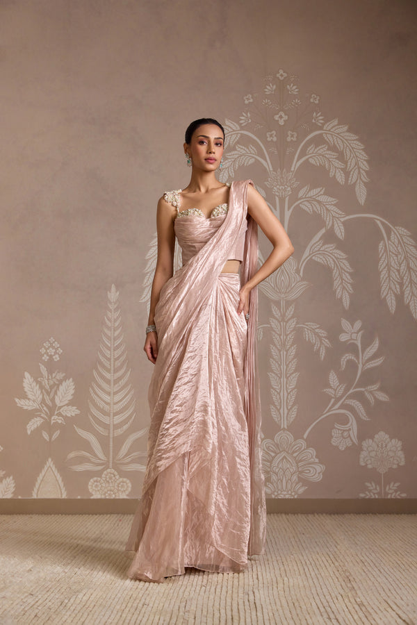 ROSE GOLD SAREE SET
