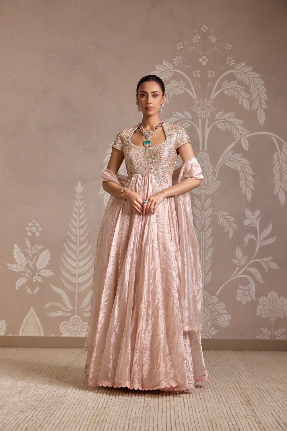 ROSE GOLD ANARKALI SET