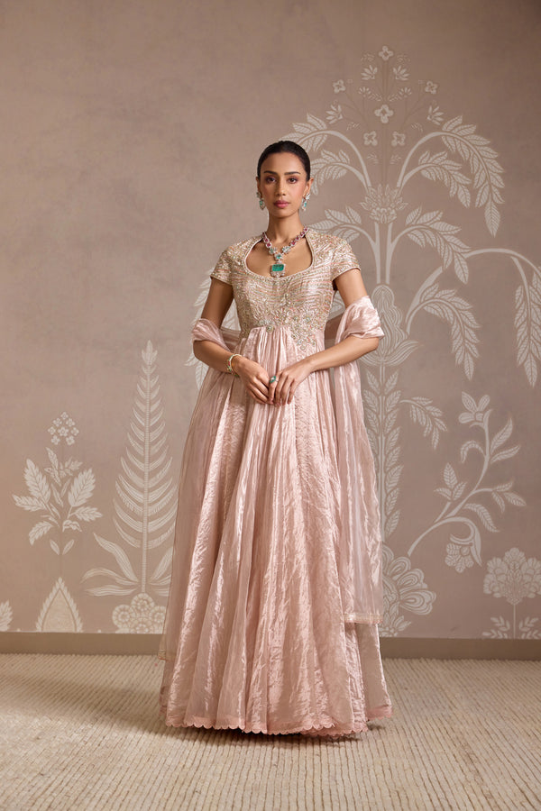 ROSE GOLD ANARKALI SET