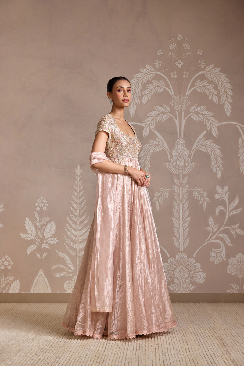 ROSE GOLD ANARKALI SET