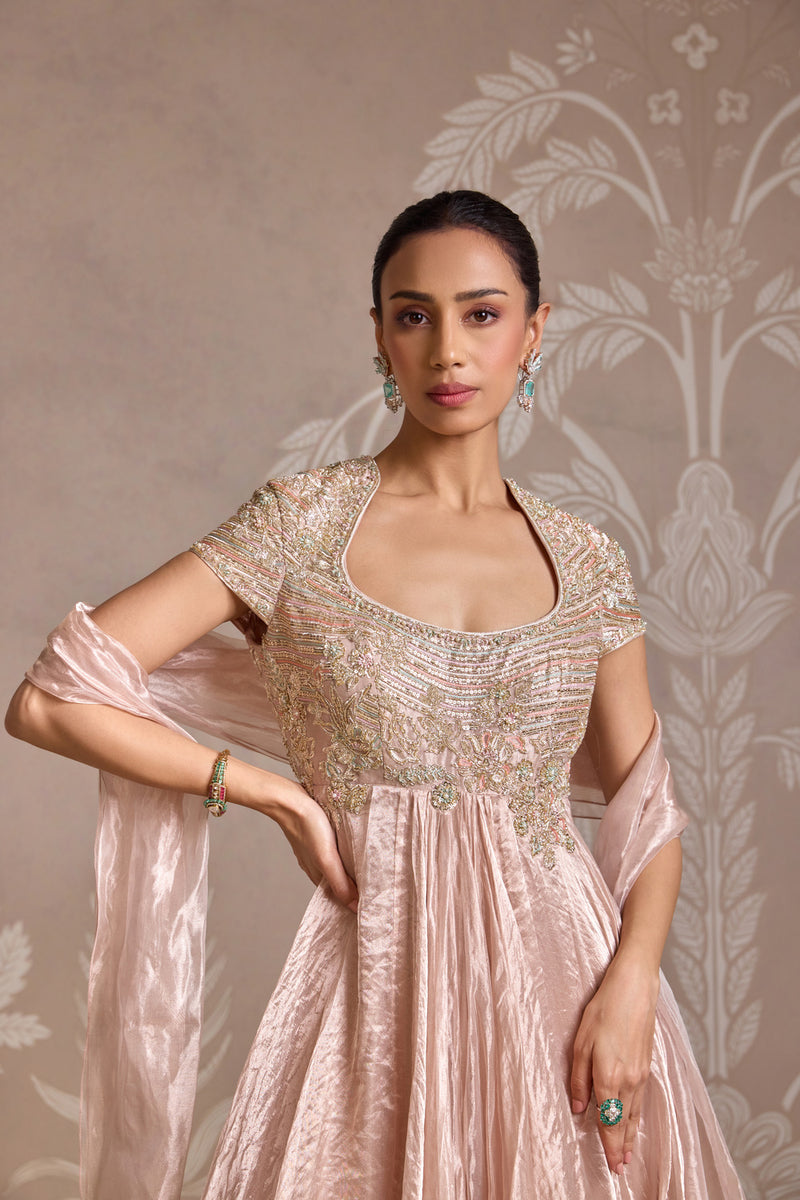 ROSE GOLD ANARKALI SET