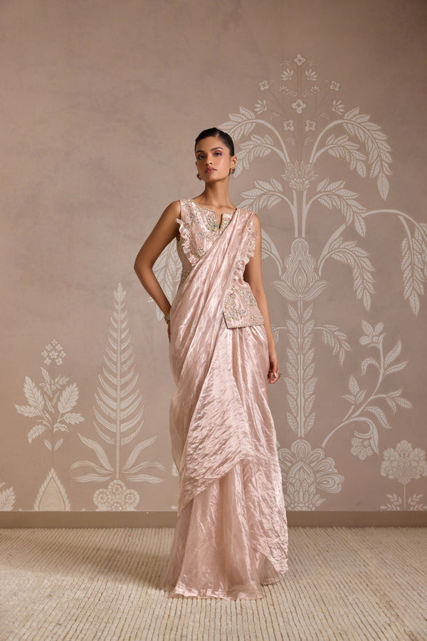 ROSE GOLD SAREE SET