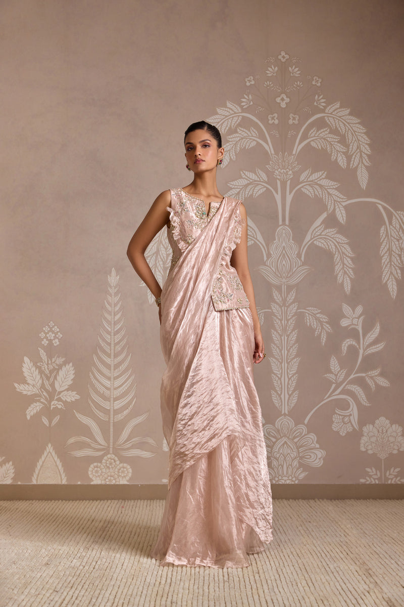 ROSE GOLD SAREE SET