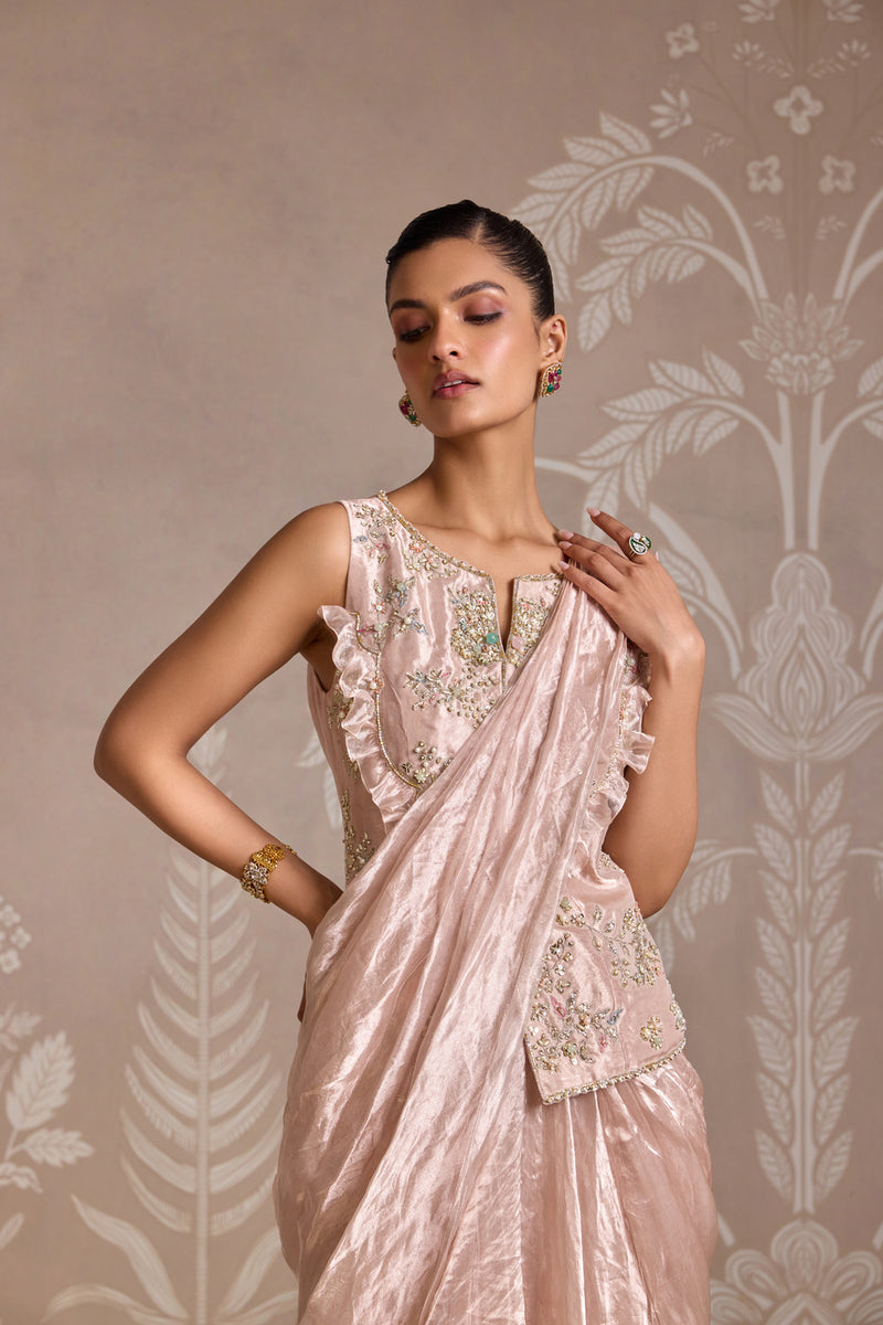 ROSE GOLD SAREE SET
