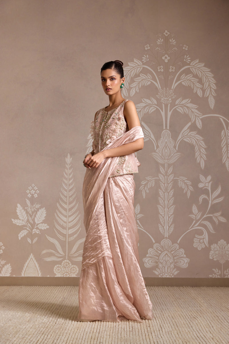 ROSE GOLD SAREE SET