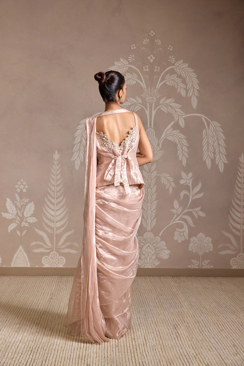 ROSE GOLD SAREE SET