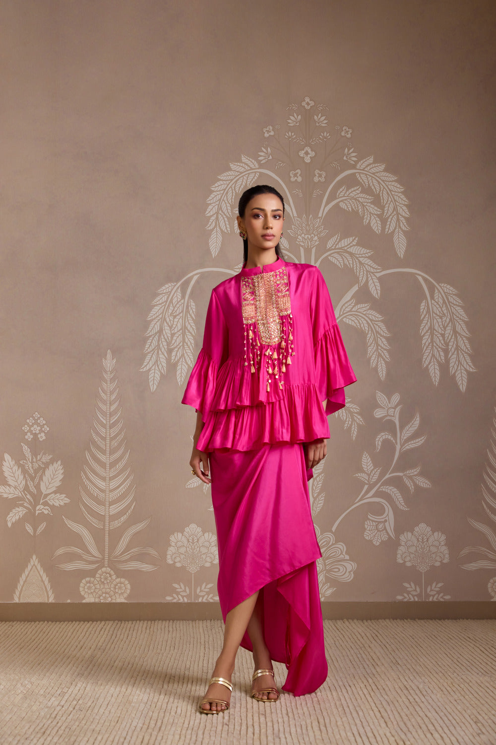 BRIGHT FUCSHIA SKIRT SET