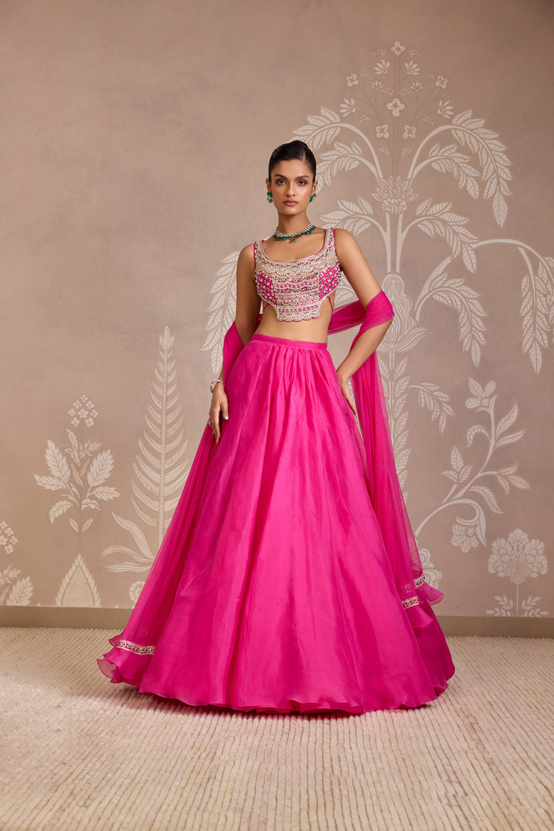 BRIGHT FUCSHIA LEHENGA SET