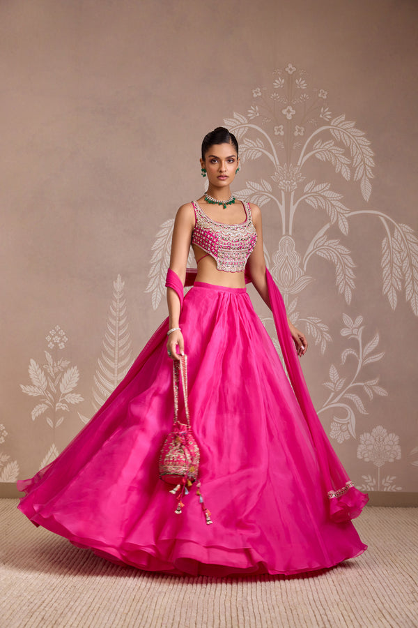 BRIGHT FUCSHIA LEHENGA SET