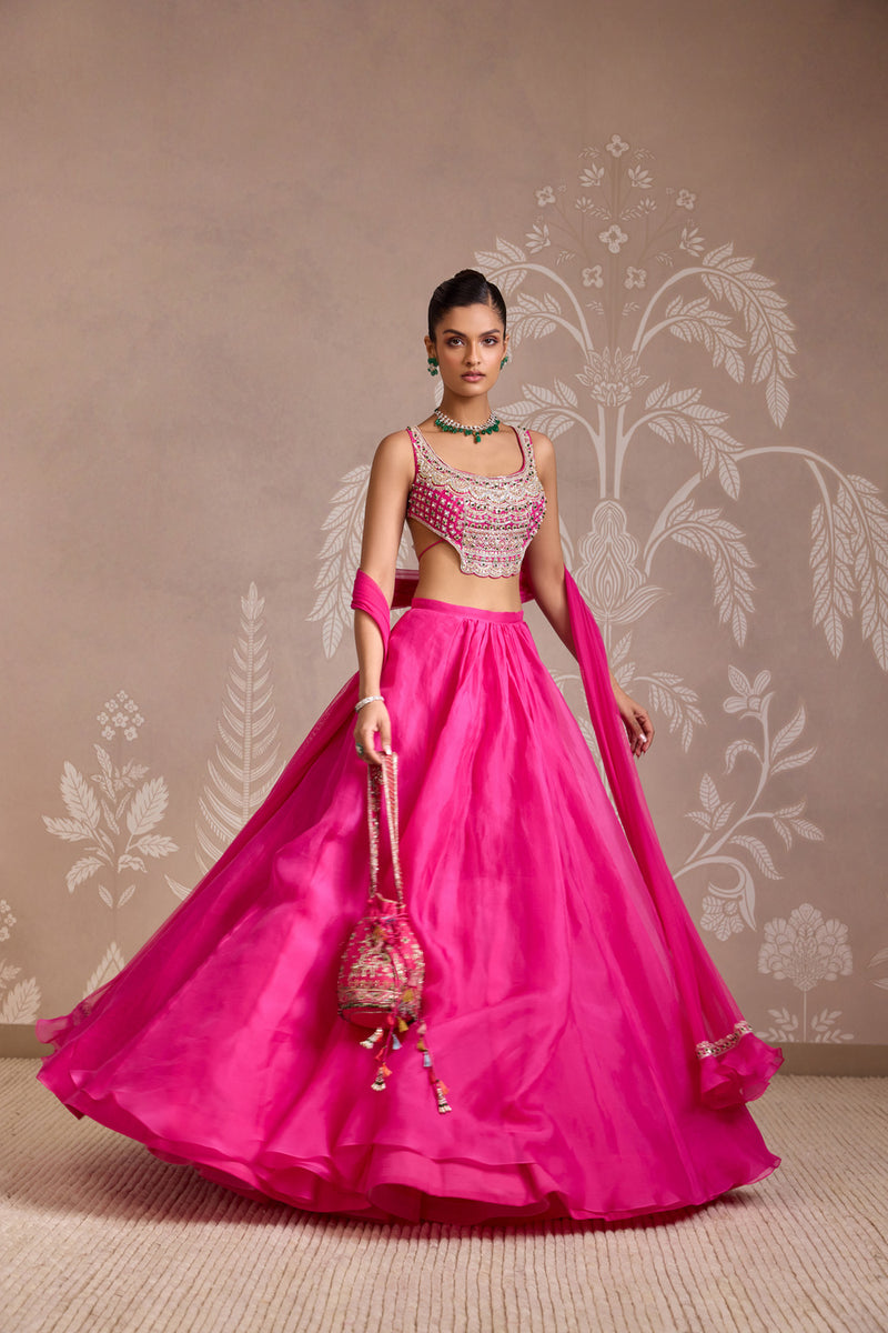 BRIGHT FUCSHIA LEHENGA SET