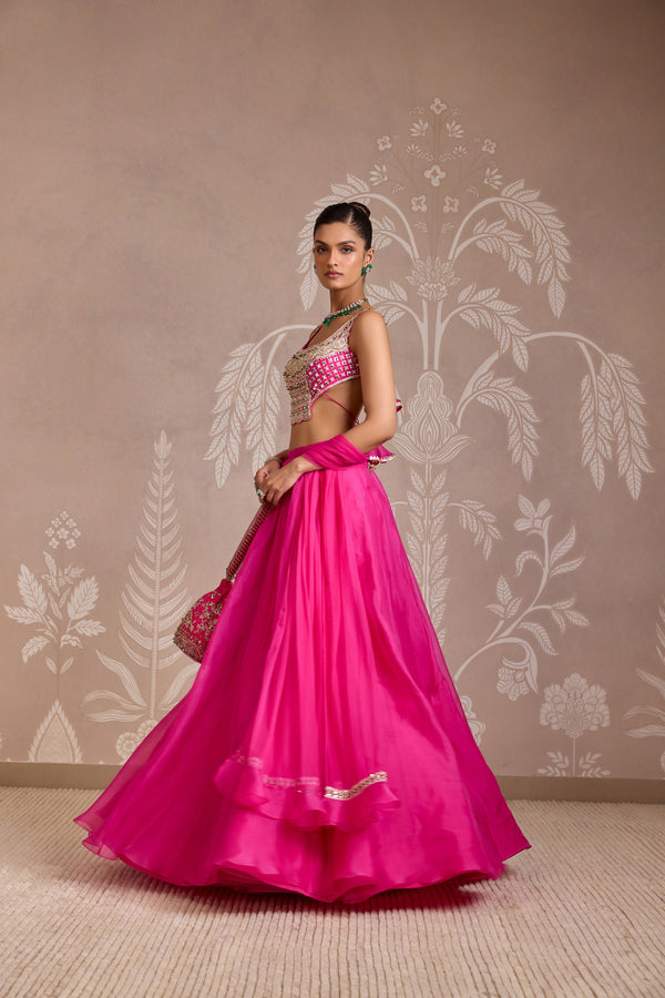 BRIGHT FUCSHIA LEHENGA SET