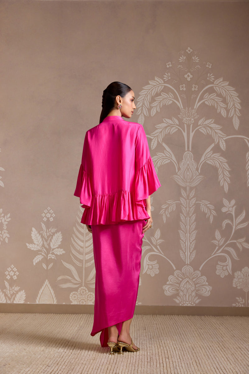 BRIGHT FUCSHIA SKIRT SET